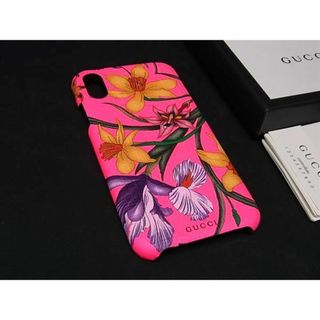 グッチ(Gucci)の■新品■未使用■GUCCI グッチ 550800 PVC フラワー iPhoneX/XS対応 アイフォンケース スマホケース レディース ピンク系 AX0233 (その他)