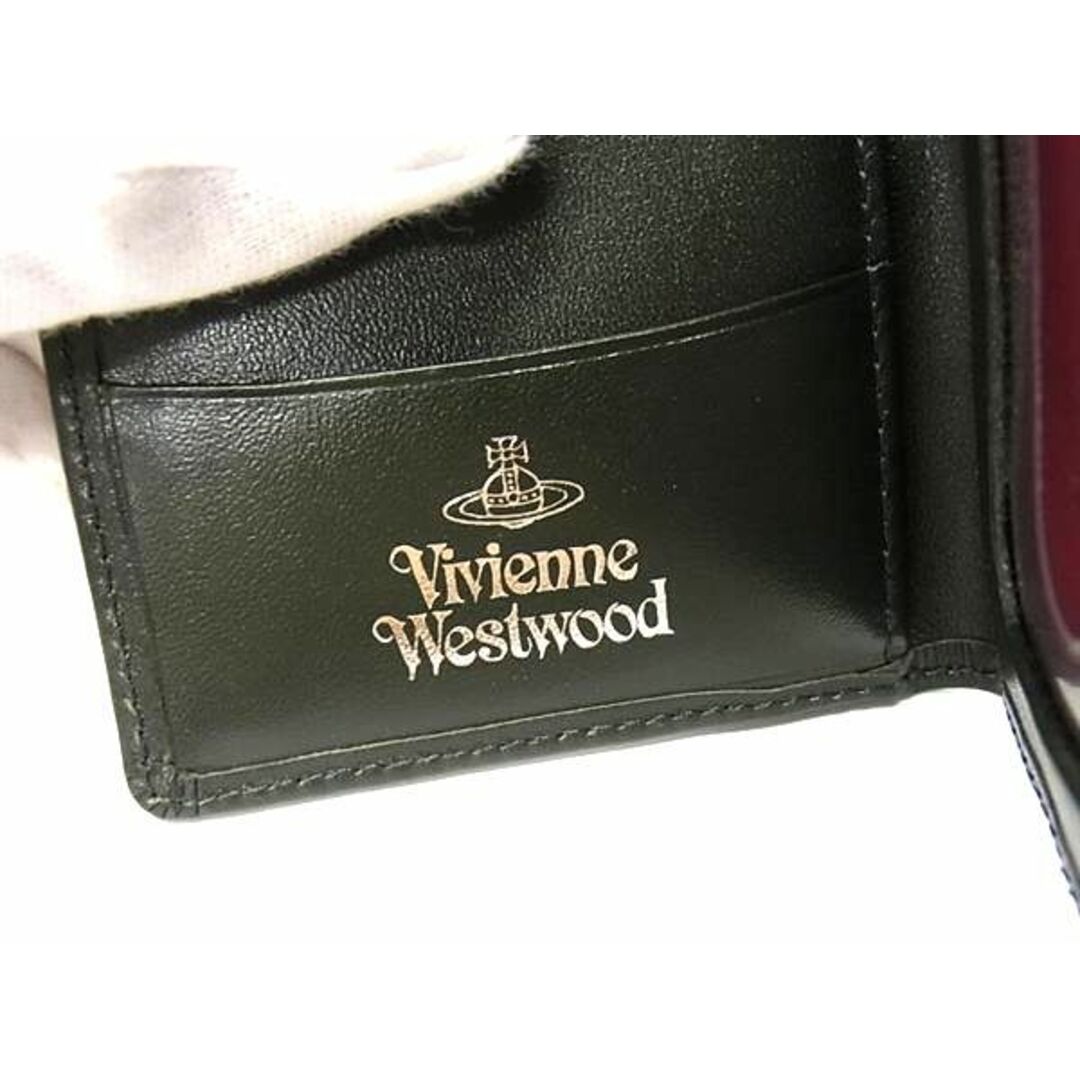 Vivienne Westwood(ヴィヴィアンウエストウッド)の■新品同様■ Vivienne Westwood ヴィヴィアンウエストウッド オーブ レザー×スエード カードケース パスケース グリーン系 BG6610  メンズのファッション小物(長財布)の商品写真