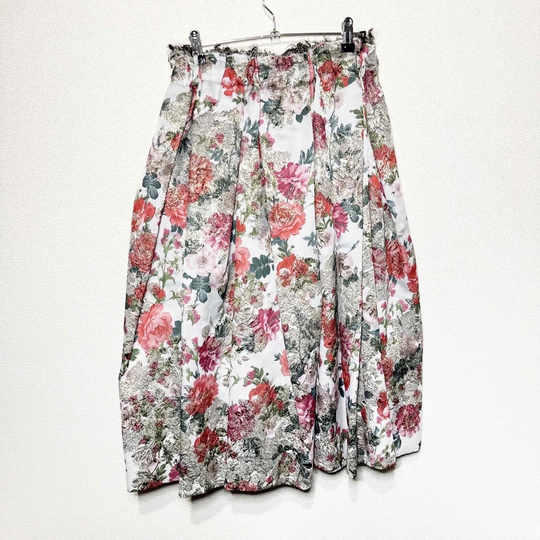 COMME des GARCONS(コムデギャルソン)のCOMME des GARCONS 20SS 花柄ジャカード織 ギャザースカート レディースのスカート(ロングスカート)の商品写真