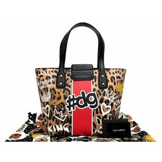 ドルチェアンドガッバーナ(DOLCE&GABBANA)の■新品■未使用■ DOLCE＆GABBANA ドルチェ&amp;ガッバーナ BEATRICE PVC レオパード ヒョウ柄 トートバッグ ハンドバッグ ブラウン系 AV5032 (ビジネスバッグ)