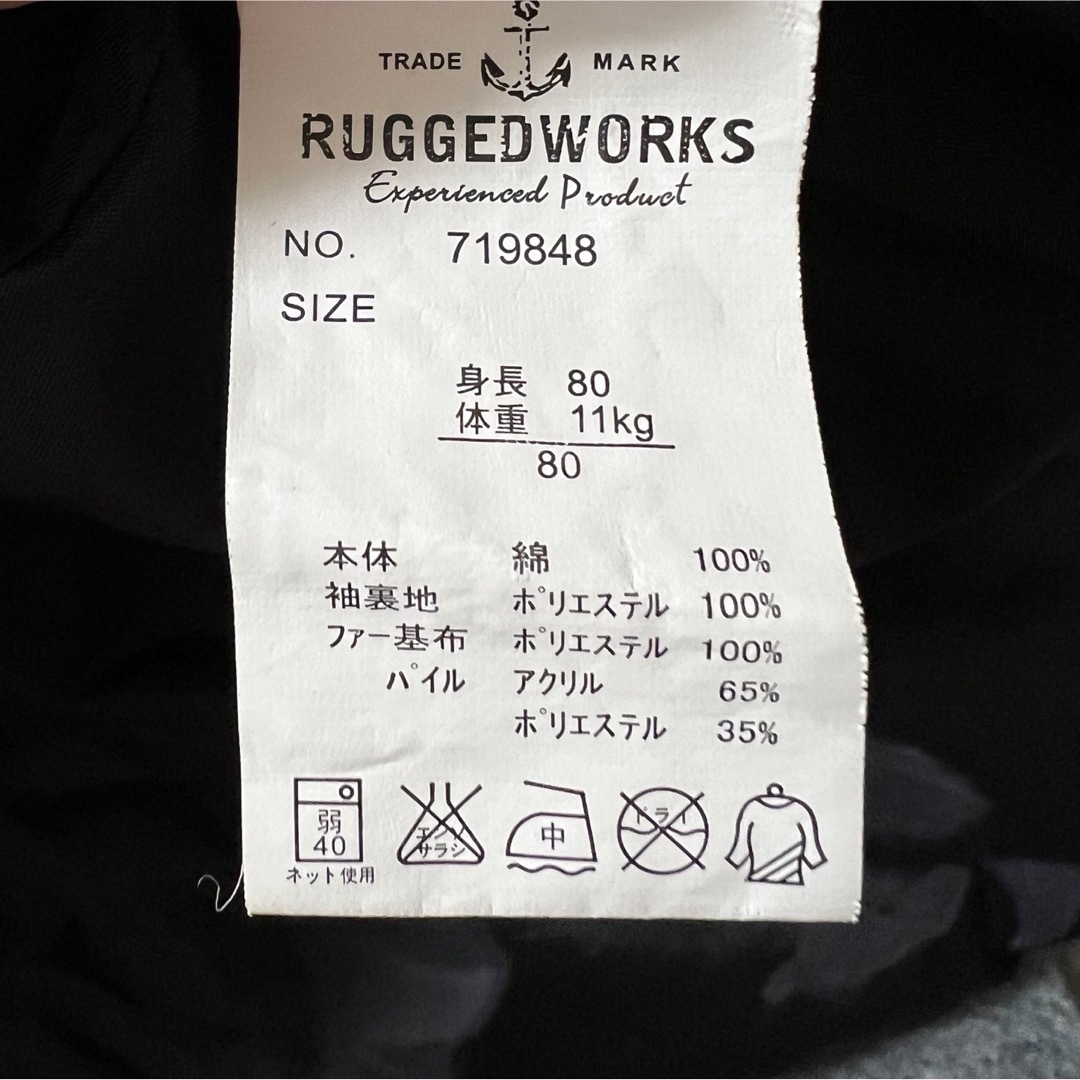 RUGGEDWORKS(ラゲッドワークス)の送料込み⭐️美品⭐️ RUGGEDWORKS モッズコート キッズ/ベビー/マタニティのベビー服(~85cm)(ジャケット/コート)の商品写真