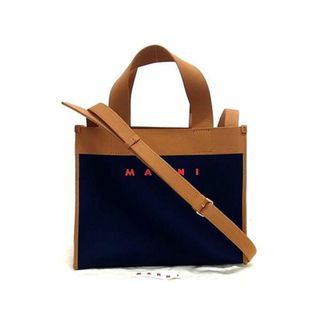 マルニ(Marni)の■新品■未使用■ MARNI マルニ ショッピング キャンバス 2WAY クロスボディ ショルダーバッグ ハンドバッグ ブルー系 AV4924 (その他)