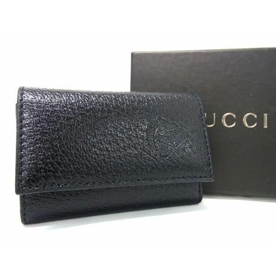 Gucci(グッチ)の■新品■未使用■ GUCCI グッチ レザー 6連 キーケース 鍵入れ メンズ ブラック系 BF5009  メンズのファッション小物(その他)の商品写真