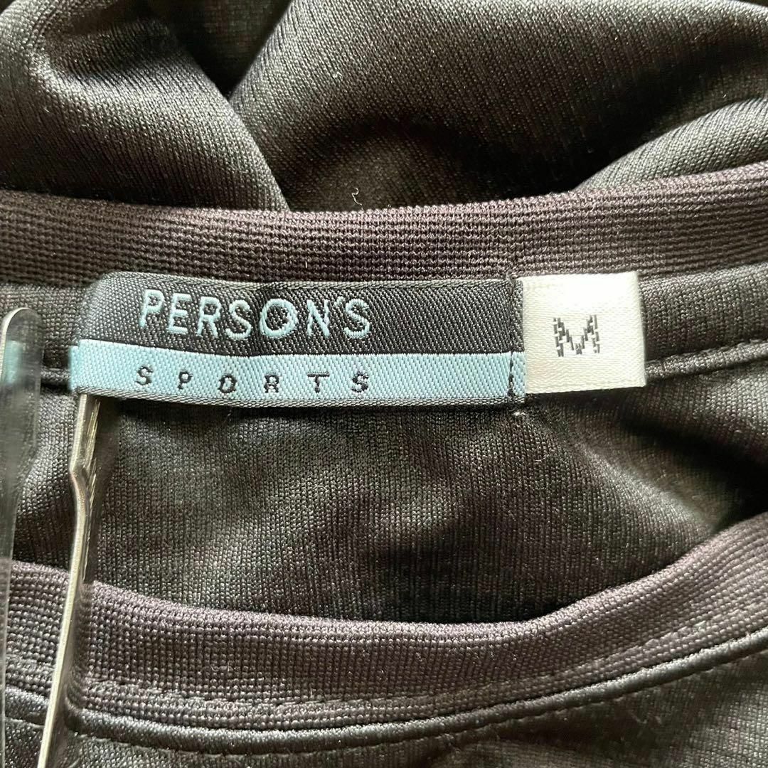 PERSON'S(パーソンズ)のPERSONS SRUPTS (M) 総柄 プリント Tシャツ ブラック 半袖 レディースのトップス(Tシャツ(半袖/袖なし))の商品写真