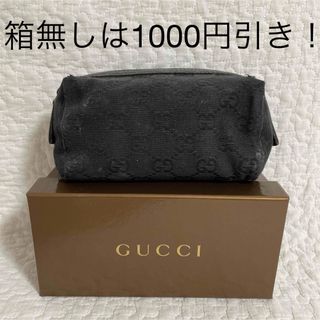 グッチ(Gucci)のGUCCI グッチ ポーチ　化粧ポーチ　黒　箱無し(ポーチ)