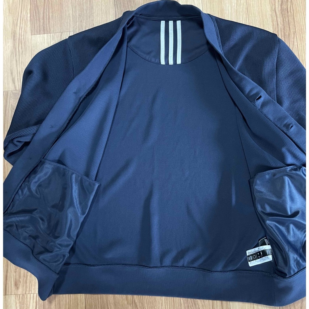 adidas(アディダス)の新品！【adidas】カーディガン　Mサイズ　ネイビー メンズのトップス(カーディガン)の商品写真