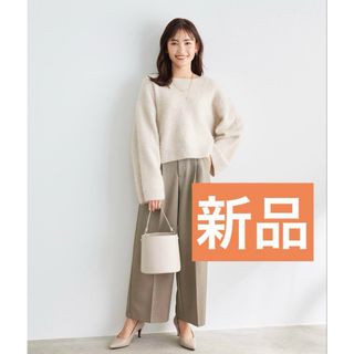 ストラ(Stola.)のストラ新品★洗える！ツイーディ素材ウール調ややワイドパンツツイードパンツ(カジュアルパンツ)