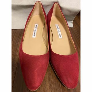 マノロブラニク(MANOLO BLAHNIK)のMANOLOBLAHNIKマノロブラニク スェード赤(ハイヒール/パンプス)