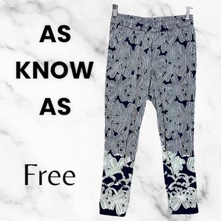 アズノウアズ(AS KNOW AS)の美品✨【AS KNOW AS】ストレッチテーパードパンツ　ウエストゴム(カジュアルパンツ)