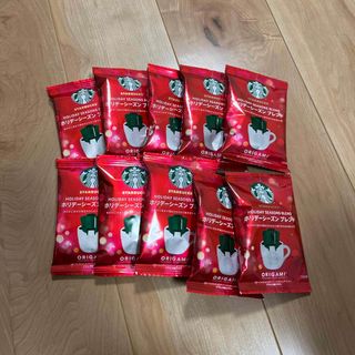 スターバックスコーヒー(Starbucks Coffee)のスターバック　オリガミ　ホリデーシーズンブレンド10袋(コーヒー)