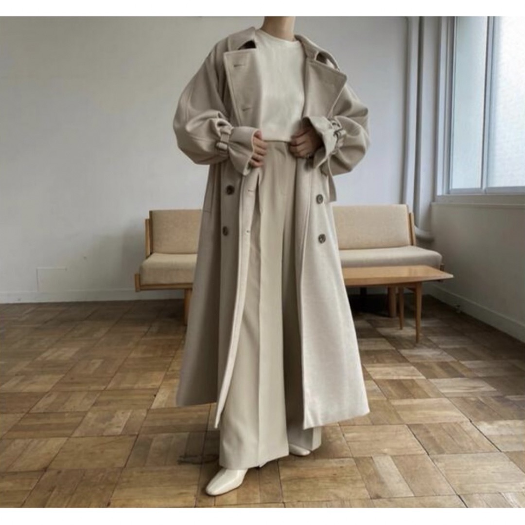 willfully jersey melton trench long coat