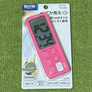 タニタ　キッチンタイマー　でか見えプラス　TD-395-PK(ピンク)(収納/キッチン雑貨)