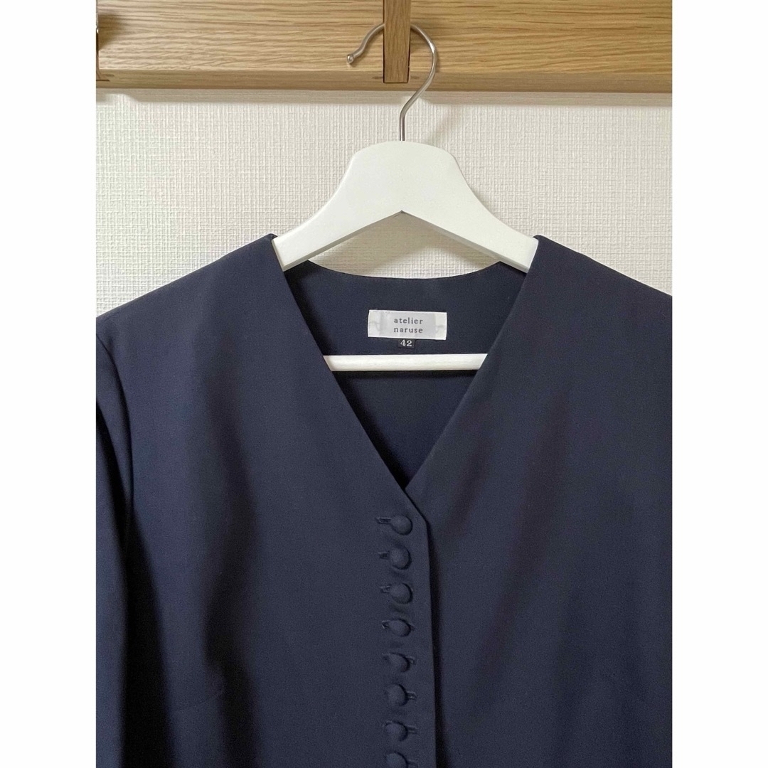 超美品】アトリエナルセくるみボタンフォーマルワンピース42size 超美品】アトリエナルセくるみボタンフォーマルワンピース42size
