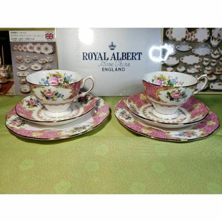 ロイヤルアルバート(ROYAL ALBERT)のロイヤルアルバート　レディカーライル　カップ＆ソーサー＆ケーキプレート　トリオ(食器)