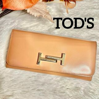 トッズ(TOD'S)のトッズ　TOD'S 長財布　ウォレット　ダブルT 金具　フラップ　レザー　本革(財布)