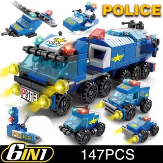 レゴ(Lego)のレゴ互換ブロック　警察ポリス６種セット(模型/プラモデル)