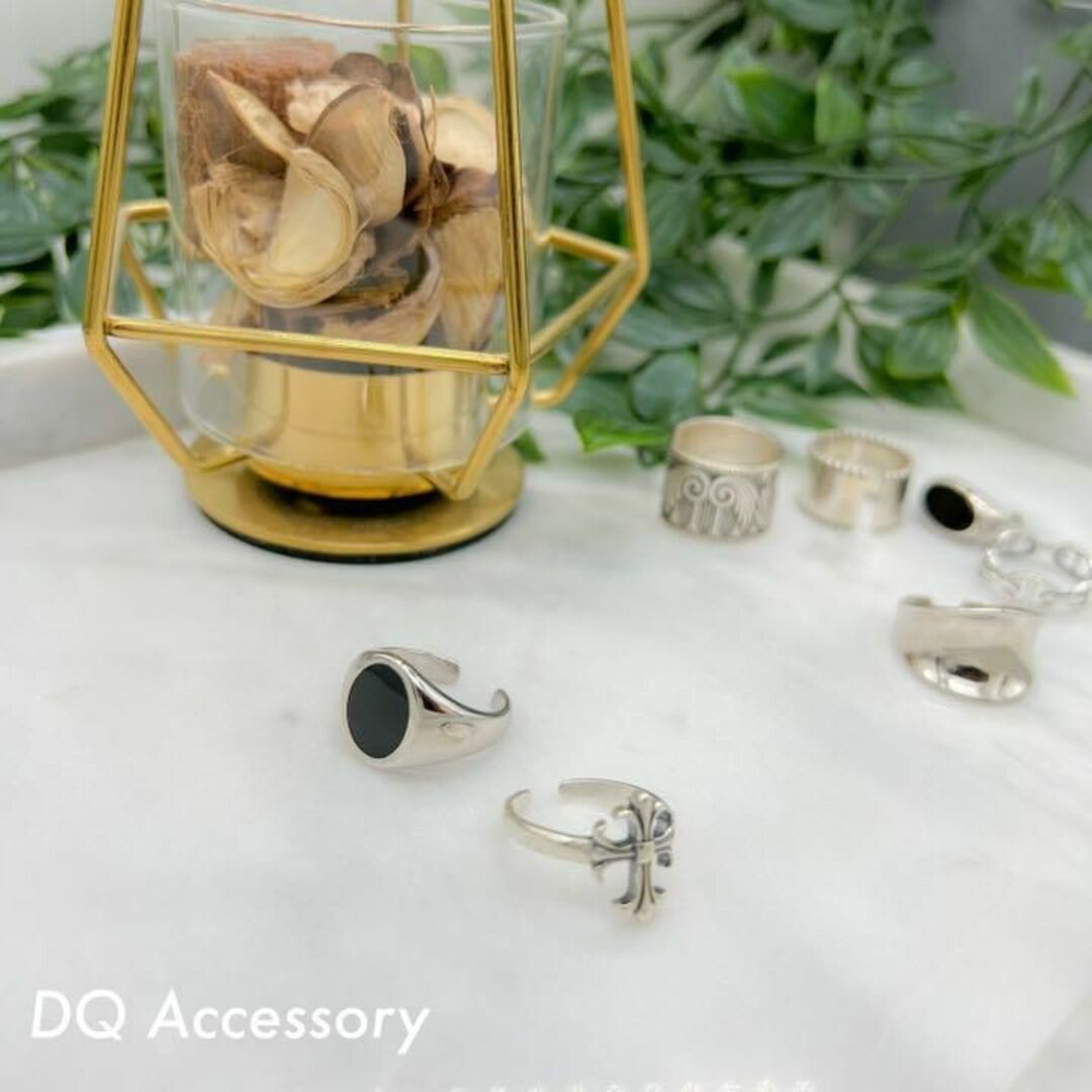 ブラックオニキス silver925 カレッジリング オーバル 指輪 メンズ メンズのアクセサリー(リング(指輪))の商品写真