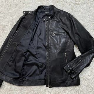 美品 ポールスミス シングルライダースジャケット レザー 羊 ブラック XL▪️その他