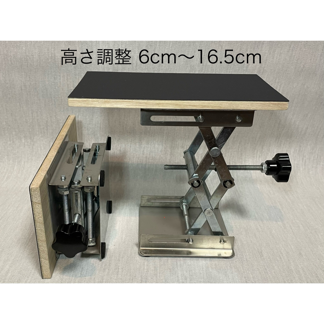 ワカサギ釣り 自作 たたき台 2台セット 高さ調整6cm〜16.5cmの ワカサギ釣り 自作 たたき台 2台セット 高さ調整6cm〜16.5cmの