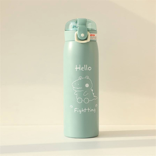 350 ミリリットル　子供魔法瓶マグ熱水ボトルタンブラー　グリーン(タンブラー)