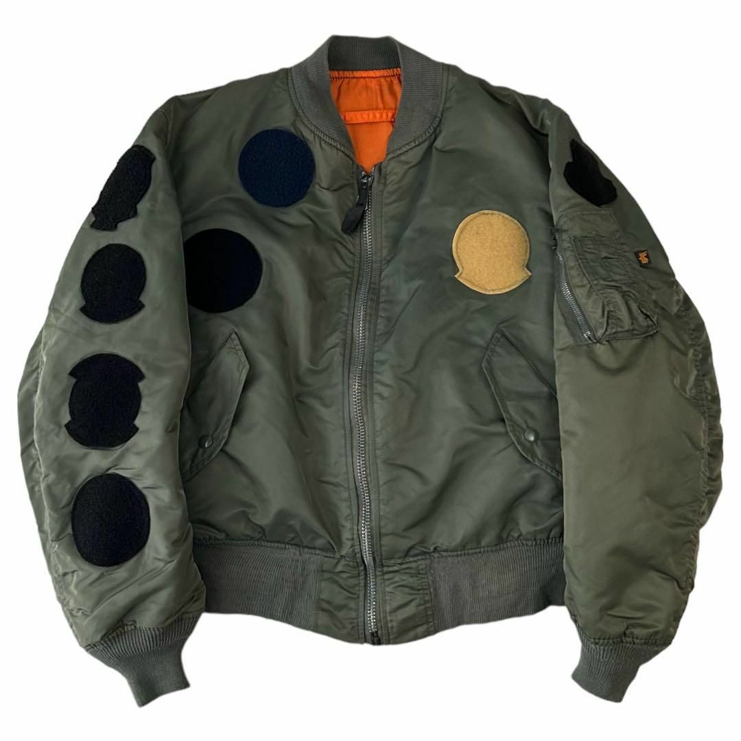 ALPHA INDUSTRIES(アルファインダストリーズ)のワッペンカスタム ALPHA INDUSTRIES MA-1 Lサイズ アルファ メンズのジャケット/アウター(フライトジャケット)の商品写真