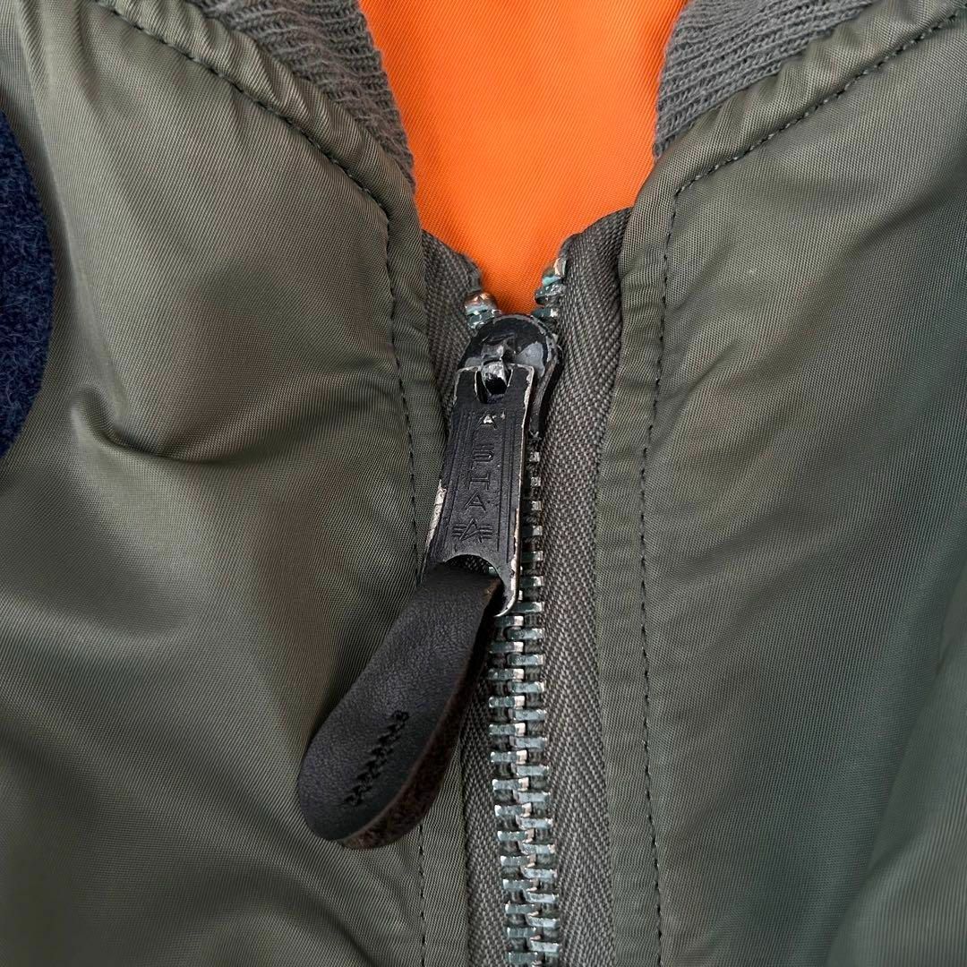 ALPHA INDUSTRIES(アルファインダストリーズ)のワッペンカスタム ALPHA INDUSTRIES MA-1 Lサイズ アルファ メンズのジャケット/アウター(フライトジャケット)の商品写真