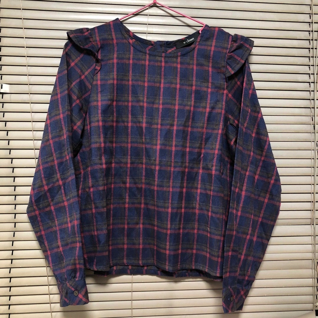 w closet(ダブルクローゼット)のカットソー　チェック　冬 レディースのトップス(カットソー(長袖/七分))の商品写真