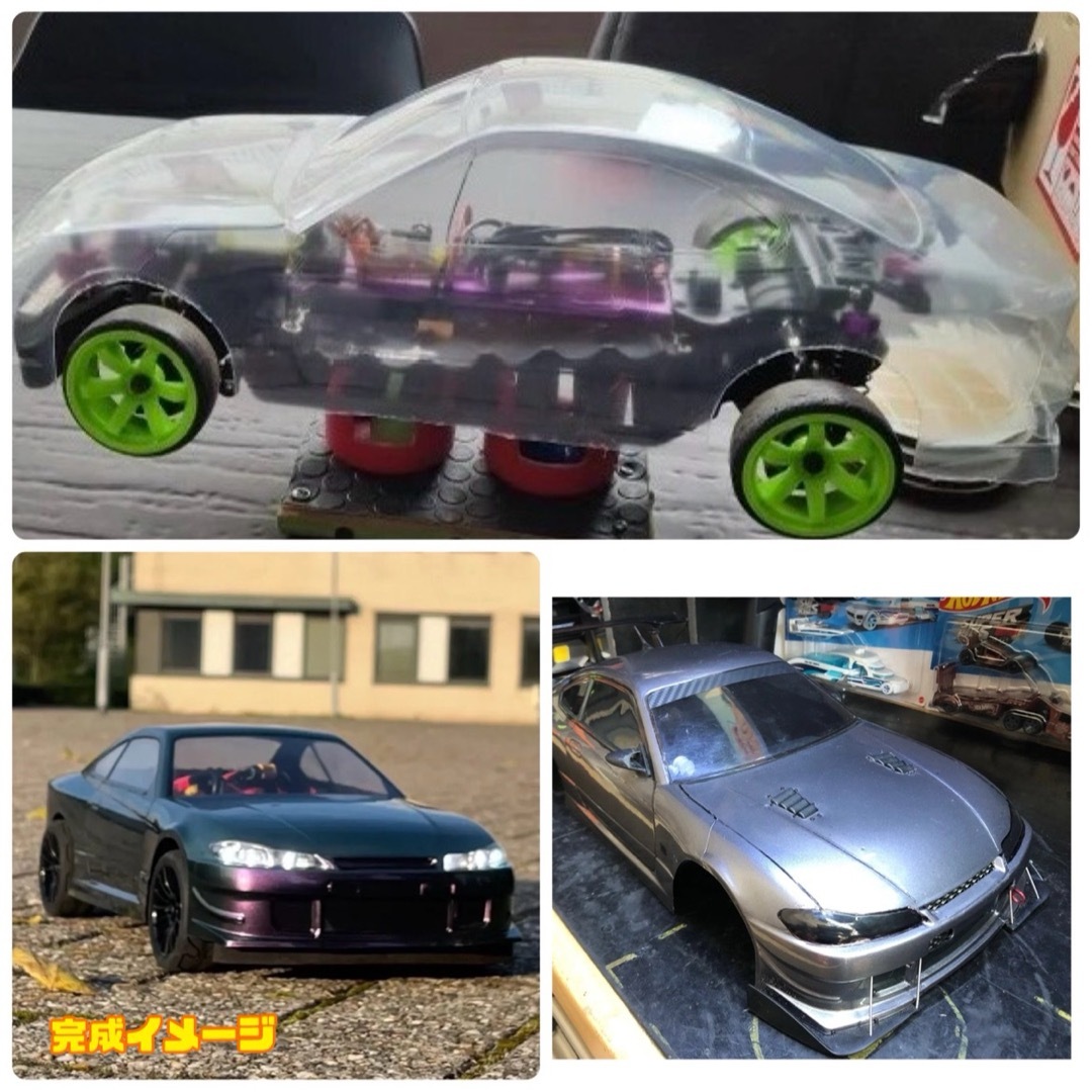 スペアボディ】シルビア S15 1/10 タミヤ ステッカー付属 TT-01 スペアボディ】シルビア S15 1/10 タミヤ ステッカー付属 TT-01