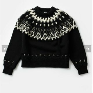 コーヘン(COOHEM)の新品　タグ付き　COOHEM NORDIC KNIT PULLOVER ブラック(ニット/セーター)