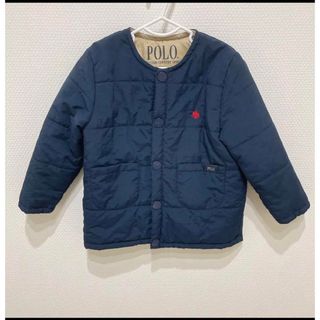 ポロ(POLO（RALPH LAUREN）)のPOLOネイビーノーカラー中綿ジャケット(ジャケット/上着)