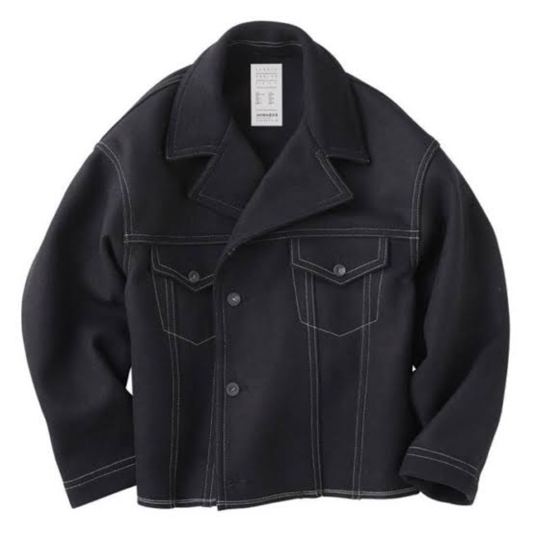 KURO(クロ)のMELTON COLOR STITCHING JACKET キスマイ玉森着用 メンズのジャケット/アウター(ピーコート)の商品写真