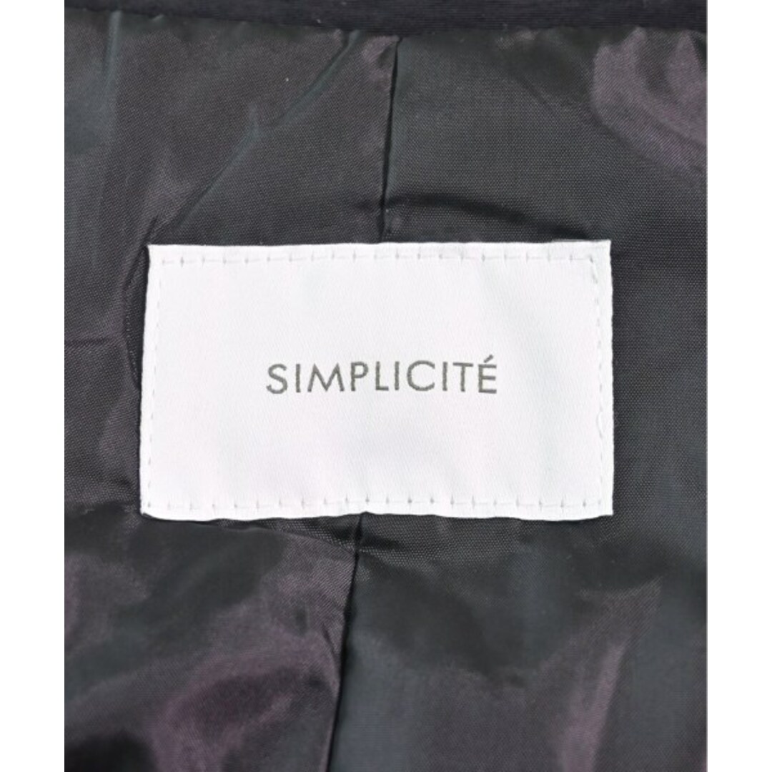 Simplicite(シンプリシテェ)のSimplicite シンプルシテ ダウンコート M 黒 【古着】【中古】 レディースのジャケット/アウター(ダウンコート)の商品写真