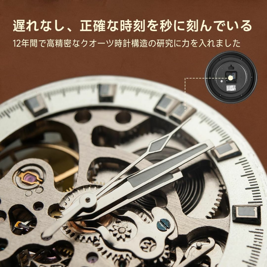 壁掛け時計 掛け時計 おしゃれ 和風高精密版時計 壁掛け 時計 15dB完全静音 インテリア/住まい/日用品のインテリア小物(置時計)の商品写真