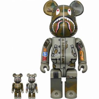 ベアブリック(BE@RBRICK)のBE@RBRICK BAPE ALPHA CAMO SHARK 100%400%(フィギュア)