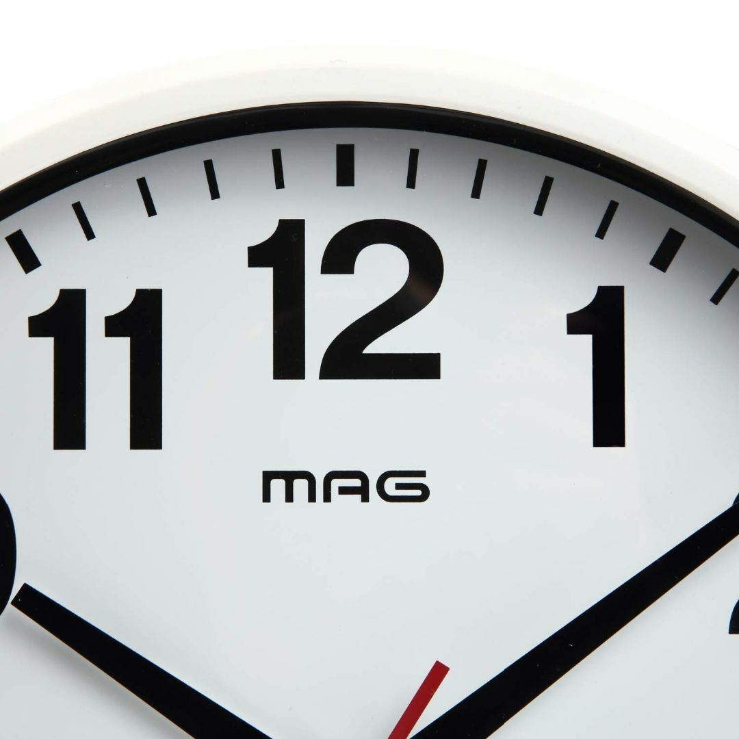 MAGマグ 掛け時計 アナログ シューレ 静音 連続秒針 ホワイト W-771W インテリア/住まい/日用品のインテリア小物(置時計)の商品写真