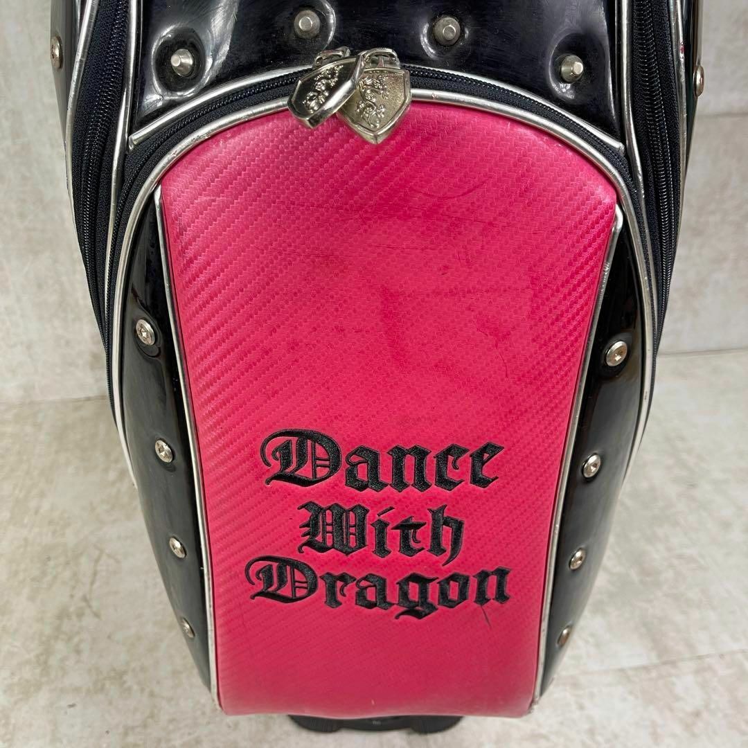 Dance With Dragon(ダンスウィズドラゴン)の希少人気カラー　ダンスウィズドラゴン　エナメルキャディバッグ　9.5型　5分割 スポーツ/アウトドアのゴルフ(バッグ)の商品写真