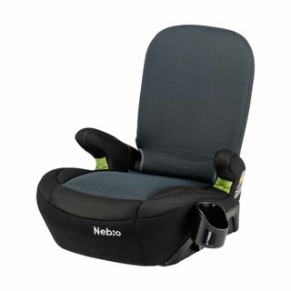 【色: ブラック】Nebio ジュニアシート R129 ISOFIX ラップピッ(自動車用チャイルドシート本体)