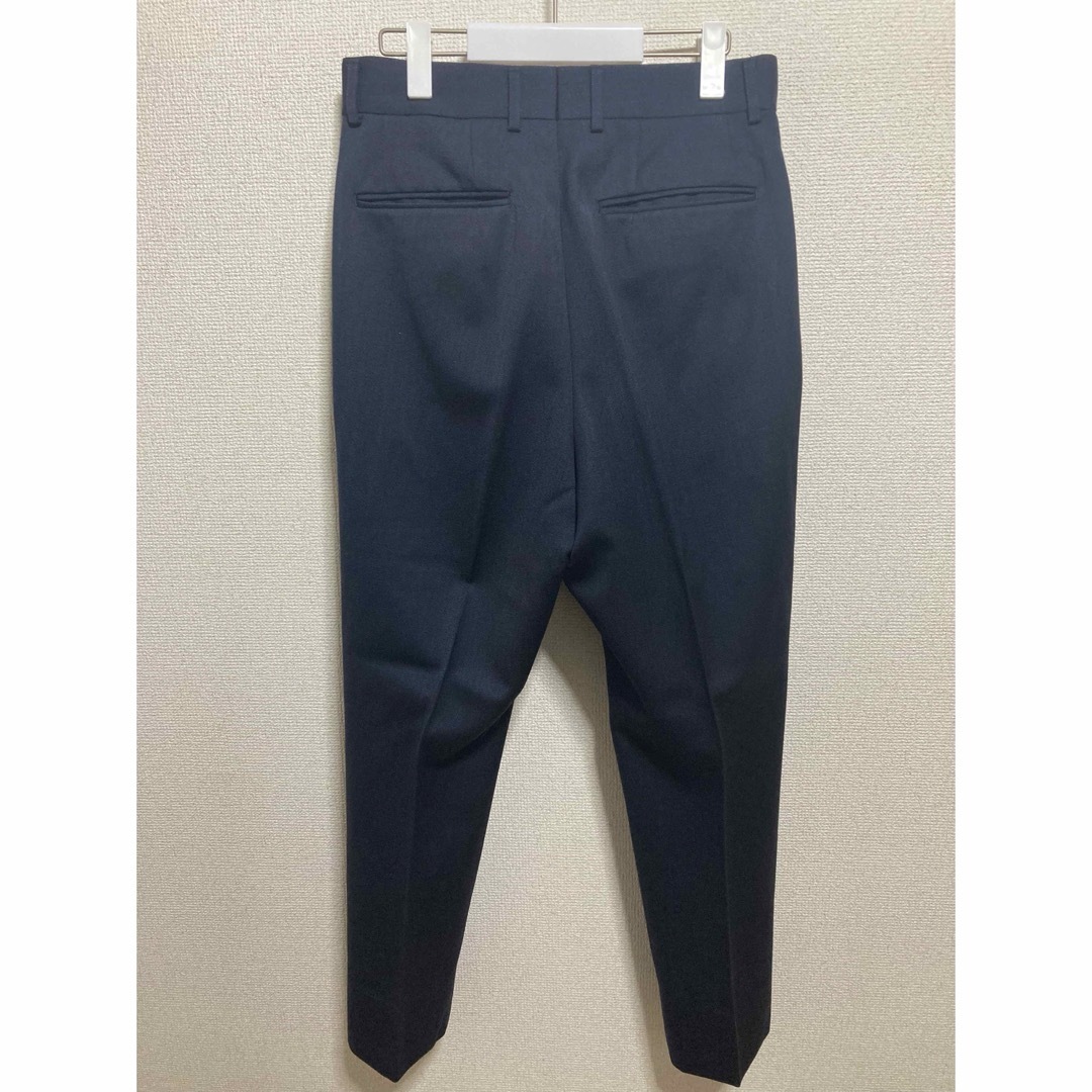 NEAT ウール ネイビー テーパードスラックス パンツ NEAT ウール ネイビー テーパードスラックス パンツ