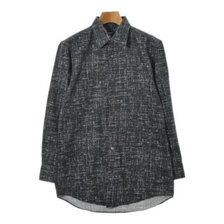 ヒューゴボス(HUGO BOSS)のHUGO BOSS ヒューゴボス カジュアルシャツ 38(S位) 黒x白(総柄) 【古着】【中古】(シャツ)