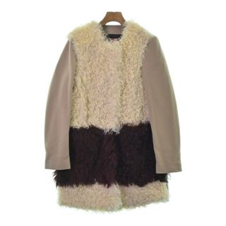 エムエスジイエム(MSGM)のMSGM コート（その他） 40(M位) ベージュxアイボリーx赤 【古着】【中古】(その他)