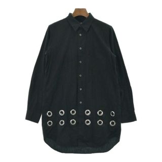 ブラックコムデギャルソン(BLACK COMME des GARCONS)のBLACK COMME des GARCONS カジュアルシャツ S 黒 【古着】【中古】(シャツ/ブラウス(長袖/七分))