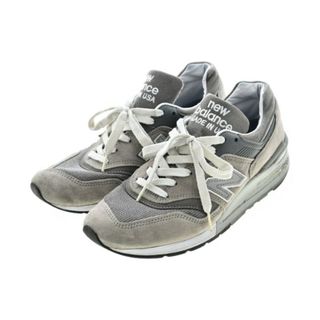 ニューバランス(New Balance)のNew Balance スニーカー 25.5cm グレー系xシルバー系x白 【古着】【中古】(スニーカー)