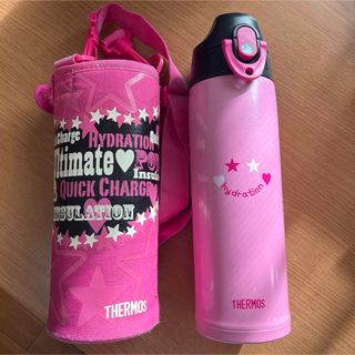 サーモス(THERMOS)のサーモス FFR-801WF 女の子用 ブラック×ピンク 水筒　ボトル(水筒)