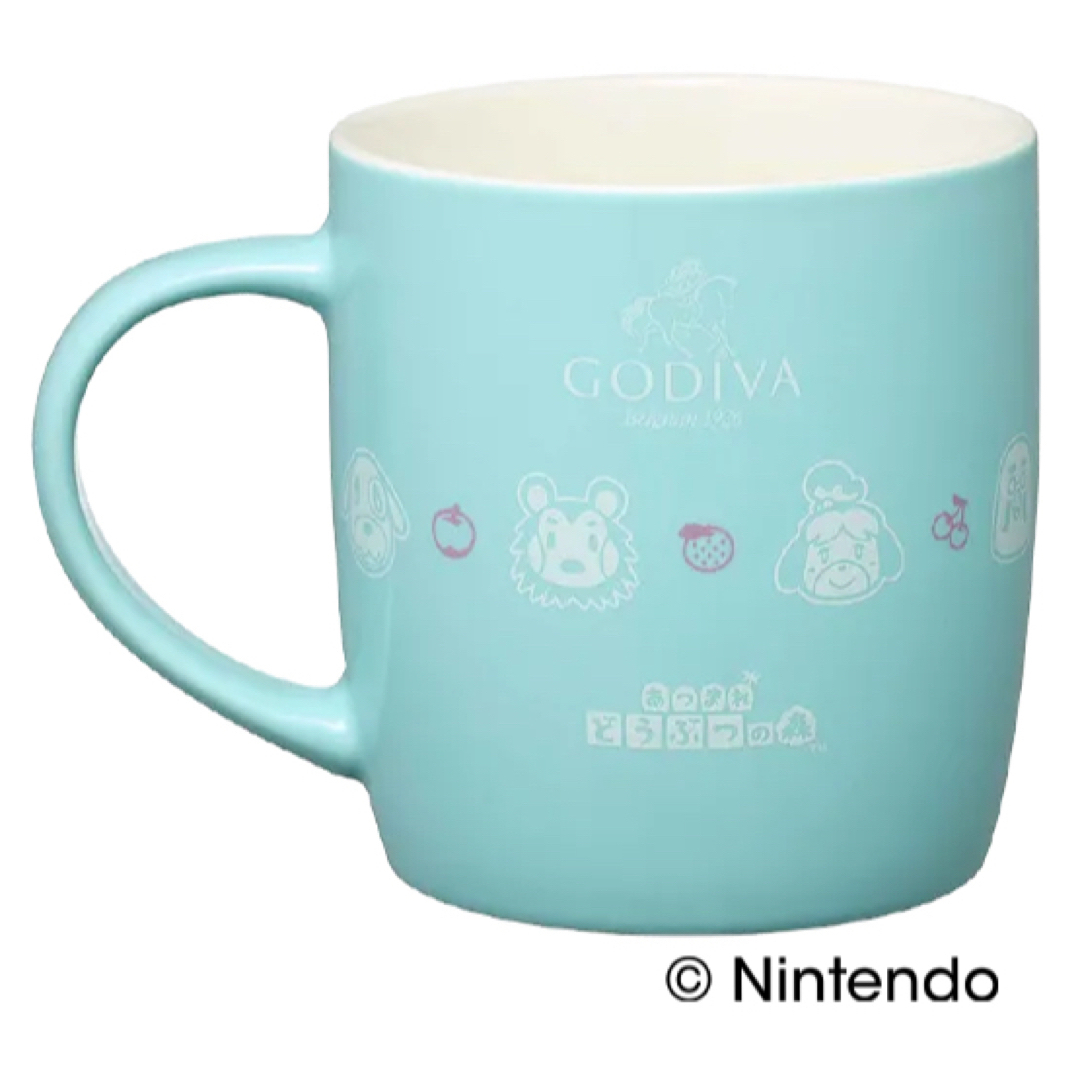 GODIVA(ゴディバ)のゴディバ × あつまれ どうぶつの森 マグカップ セット ブルー 限定 食品/飲料/酒の食品(菓子/デザート)の商品写真