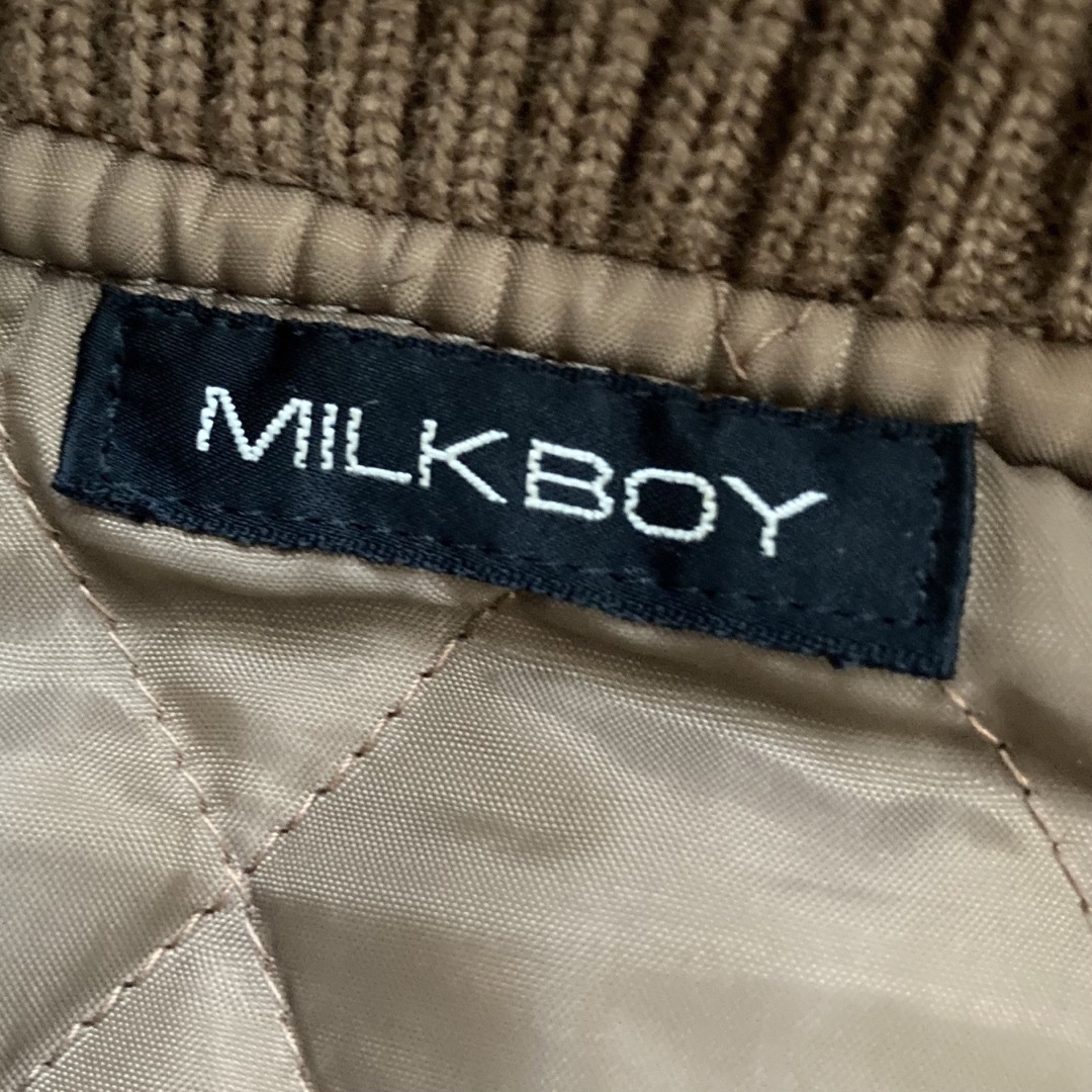 MILKBOY(ミルクボーイ)の【美品】希少カラー MILKBOY ミルクボーイ スタジャン レザー切替ウール メンズのジャケット/アウター(スタジャン)の商品写真