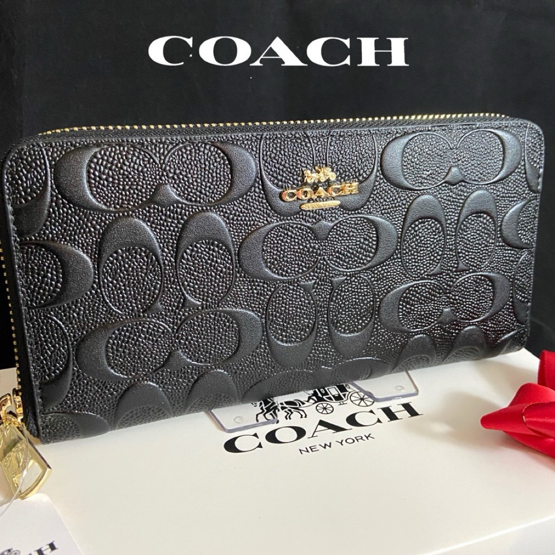 COACH(コーチ)のギフト⭕️ コーチ 長財布 人気のエンボスドシグネチャー 男女兼用 メンズのファッション小物(長財布)の商品写真