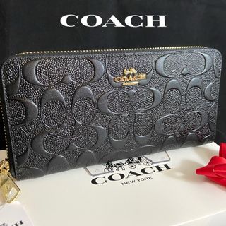 コーチ(COACH)のギフト⭕️ コーチ 長財布 人気のエンボスドシグネチャー 男女兼用(長財布)