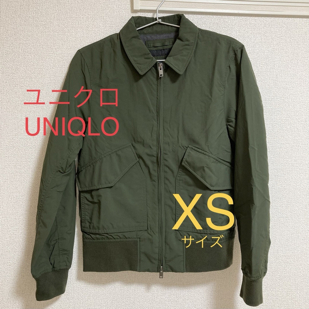 UNIQLO(ユニクロ)のユニクロ UNIQLO フライトジャケット ダークグリーン XSサイズ メンズ メンズのジャケット/アウター(フライトジャケット)の商品写真