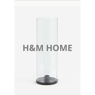 【H&M HOME】 メタルxガラスキャンドルホルダー　ブラック
