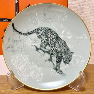 エルメス(Hermes)の【新品　ギフト包装】エルメス 赤道直下のスケッチ デザートプレート　パンサー(食器)